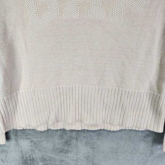 Womens Beige Gap Hooded Sweater 100% Cotton Long Sleeve Size S - Picture 3 of 12